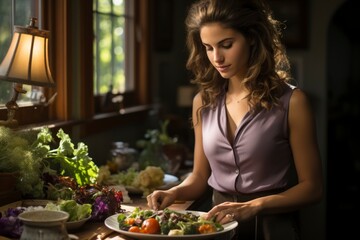 A registered dietitian providing nutritional guidance and meal planning for an individual.