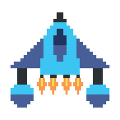 battle ship pixels blue