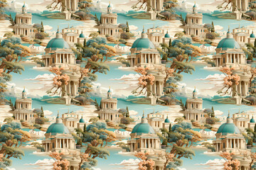 seamless greek architecture elements digital wallpaper