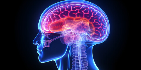 x ray of human brain Generative Ai