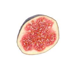 Piece of fresh fig isolated on white