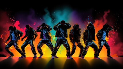 illustration of hip hop dancer in action