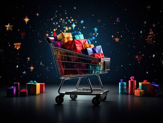 Blackfriday sale theme illustration, Blackfriday colorful background 
