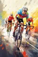 illustration of Cyclist in action