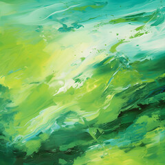 Fototapeta na wymiar painted green abstract background Modern art. Contemporary art.