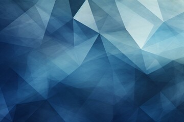 Contemporary digital wallpaper featuring polished geometric shapes in blue. Generative AI