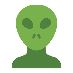 Alien color flat icon