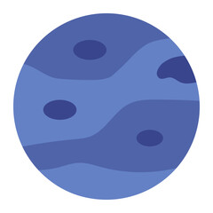 Neptune color flat icon