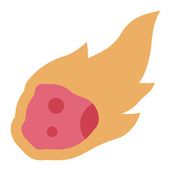 Comet color flat icon