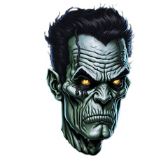 Zombie Cartoon Illustration PNG Transparent Background