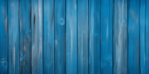Fototapeta na wymiar Textura de unos tablones de madera pintados de color azul, desgastados