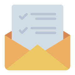 Mail Survey color flat icon