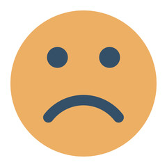 Fototapeta premium Sad color flat icon