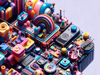 Exploring Abstract, Colorful, and Macro Details in Playful Technology