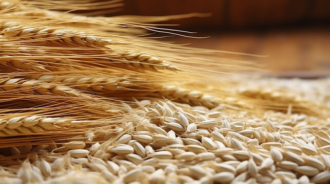 ears of wheat HD 8K wallpaper Stock Photographic Image 