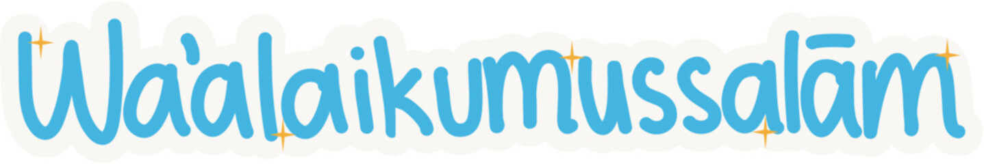 Wa alaikumussalam Sticker, Sticker for Muslims