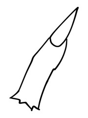 ハロウィンのゾンビの指のイラスト素材