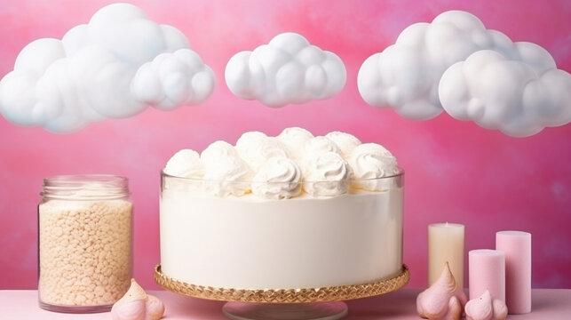 white chocolate cake HD 8K wallpaper Stock Photographic Image 