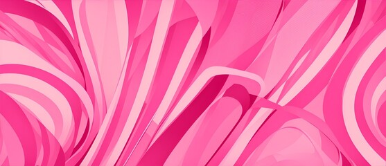 Fototapeta na wymiar Abstract loops of pink retro geometrical shapes and lines background from Generative AI