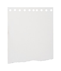 blank note paper isolated
