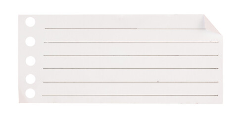 lined binder paper isolated