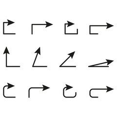 Simple set of arrow icons. For Apps. Vector illustration. EPS 10.