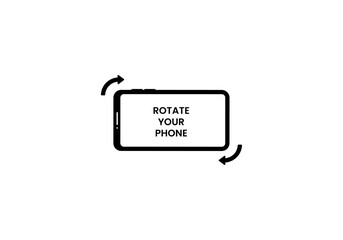 rotate your phone icon from horizontal to vertical. rotate your smart phone orientation vector icon symbol