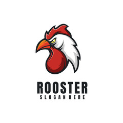 Illustration Head Rooster Mascot Logo