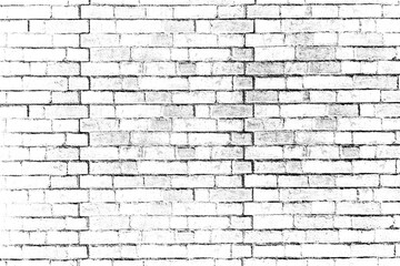 Grunge Black And White Texture of Brick. Dark Messy Dust Overlay Distress Background For Create...