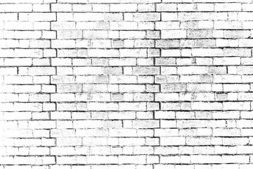 Grunge Black And White Texture of Brick. Dark Messy Dust Overlay Distress Background For Create Abstract Dotted