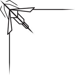 Geometric Corner Deco Element