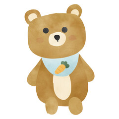 Bear characters isolated on white background 