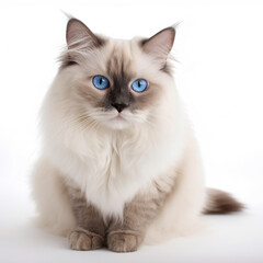 Obraz premium Elegant Siamese Cat in Studio Portrait,portrait of a cat