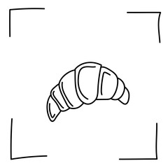 Vector. Contour icons. Line icons of desserts and sweet dishes. Candies, chocolate, cakes, donuts, ice cream in sketch style. Icons set,  stroke. Hand drawn signs. Desserts and sweets doodle set.