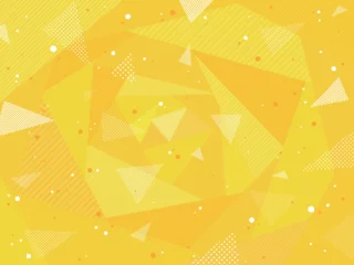 Foto op Plexiglas 背景素材 黄色 光 イベント セール バックグラウンド素材　ポップ ドット ストライプ © PolarisEighteen