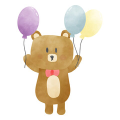 Naklejka premium Bear characters on background 