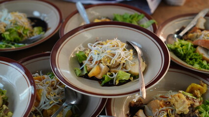 mixed tofu food on a plate