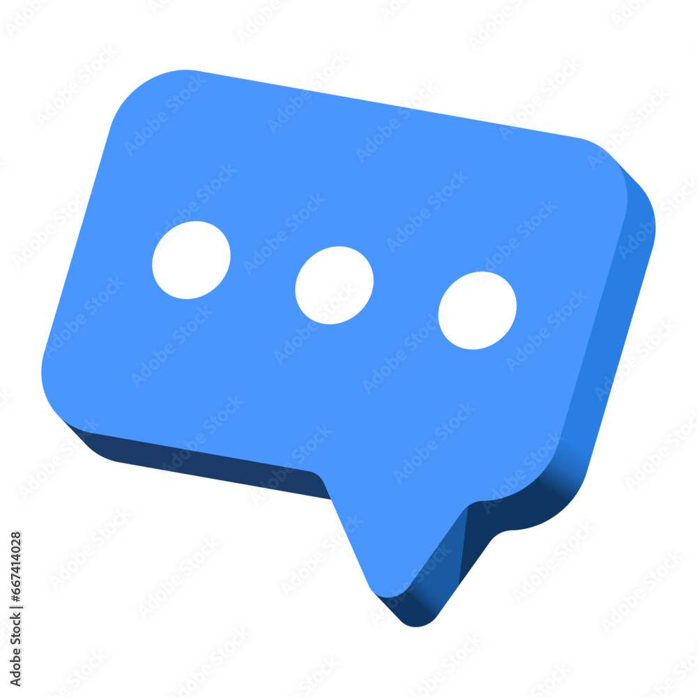 Poster 3d message chat icon speech bubble symbol comment icon - talk message Bubble chat icon with dots three points. online communication, Conversation, chatting icons