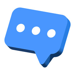 3d message chat icon speech bubble symbol comment icon - talk message Bubble chat icon with dots three points. online communication, Conversation, chatting icons
