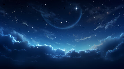 Obraz na płótnie Canvas Sky, starry night, countless twinkling stars background wallpaper poster PPT