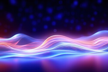 Dynamic Spectrum of Colors Abstract Background, Colorful wave silk moving high speed wave lines and bokeh lights. Data transfer concept Fantastic wallpaper