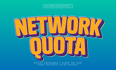 3d editable network quota text effect style