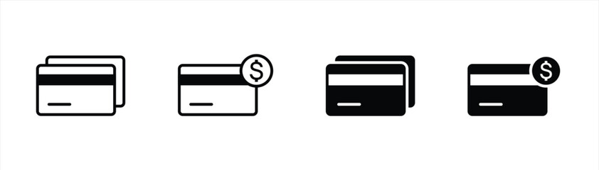 credit card & payment icon set. vector illustration