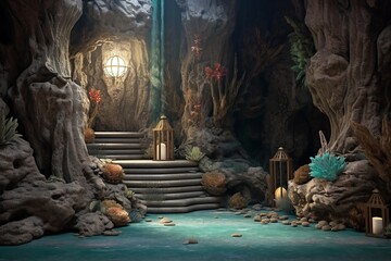 Mermaid Grotto Backdrop 