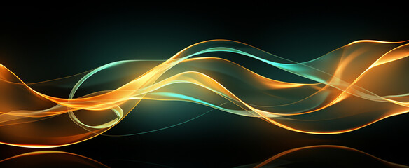 Abstract Colorful glow on teal blue background