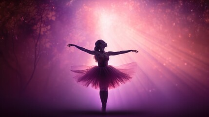 Obraz na płótnie Canvas Silhouette of Ballet Dancer