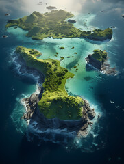 Fototapeta na wymiar Beautiful island background wallpaper poster PPT