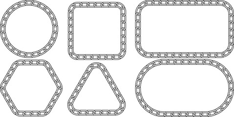 outline chain link frame set