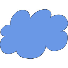 Cloud hand drawn shapes