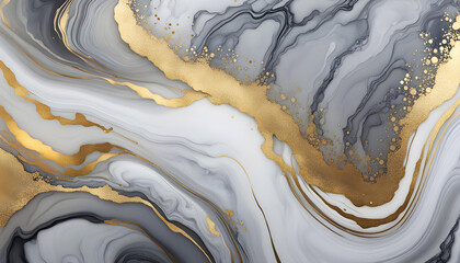 Elegant texture of light gray and blue marble background with gold.